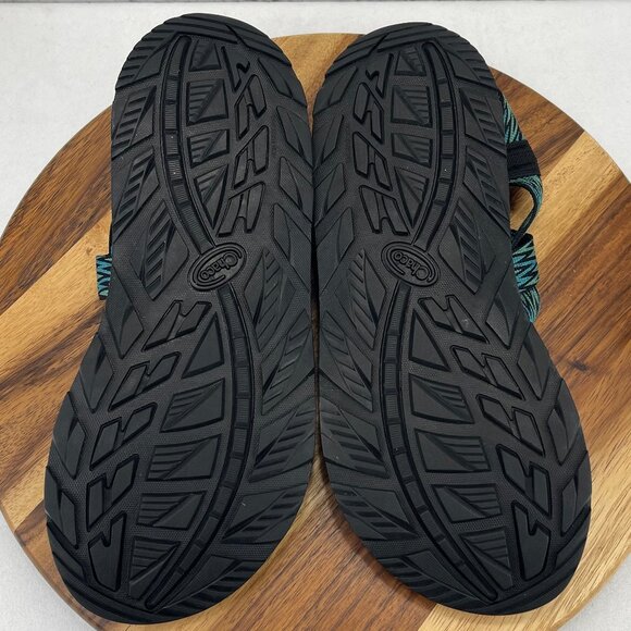 Chaco Z/Cloud  Mens Sz. 13 Strappy Green Blue Adjustable Hiking Sandals JCH10868 main image 5